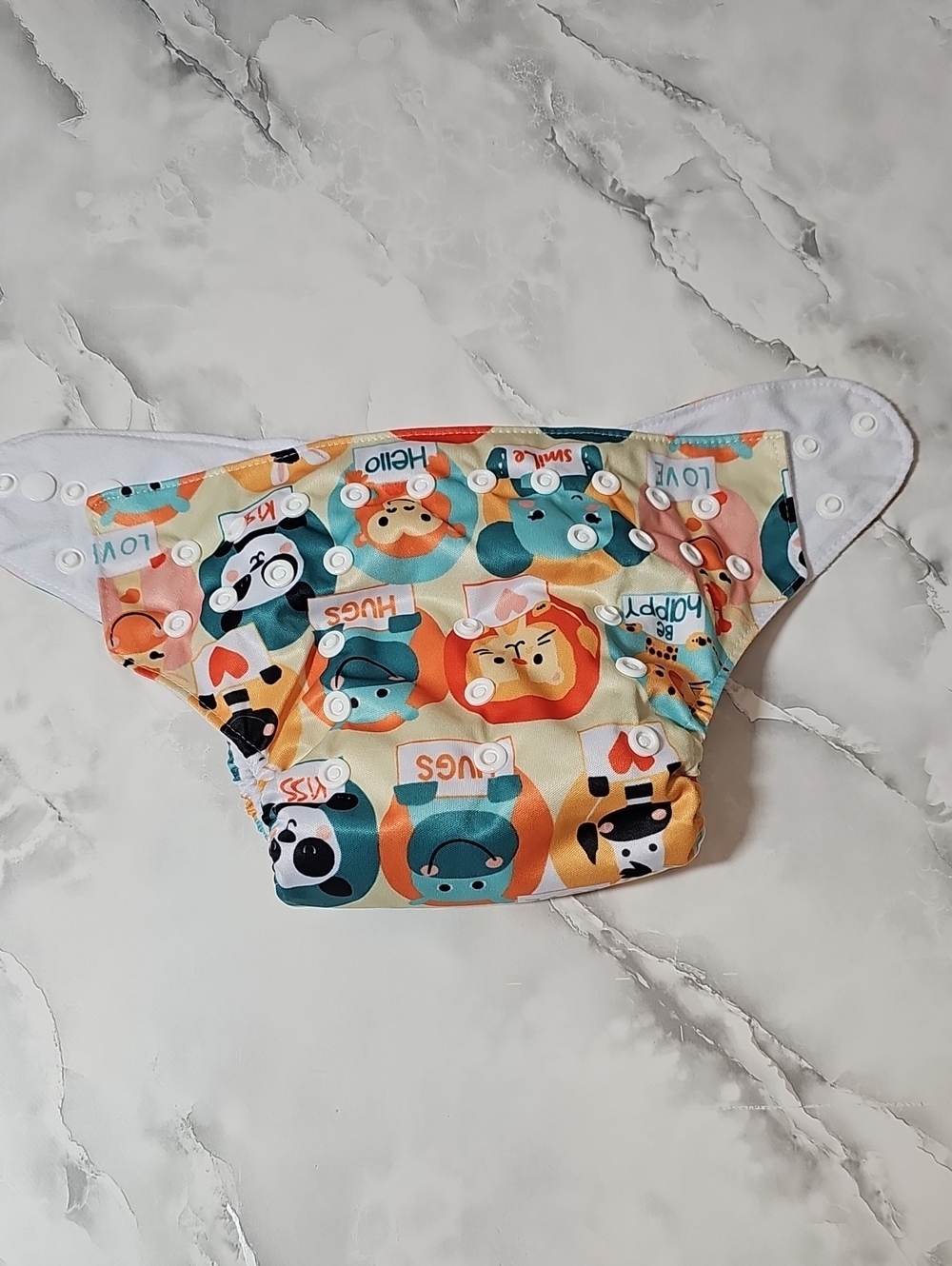 Reusable Pocket Cloth Diaper Adjustable Snaps